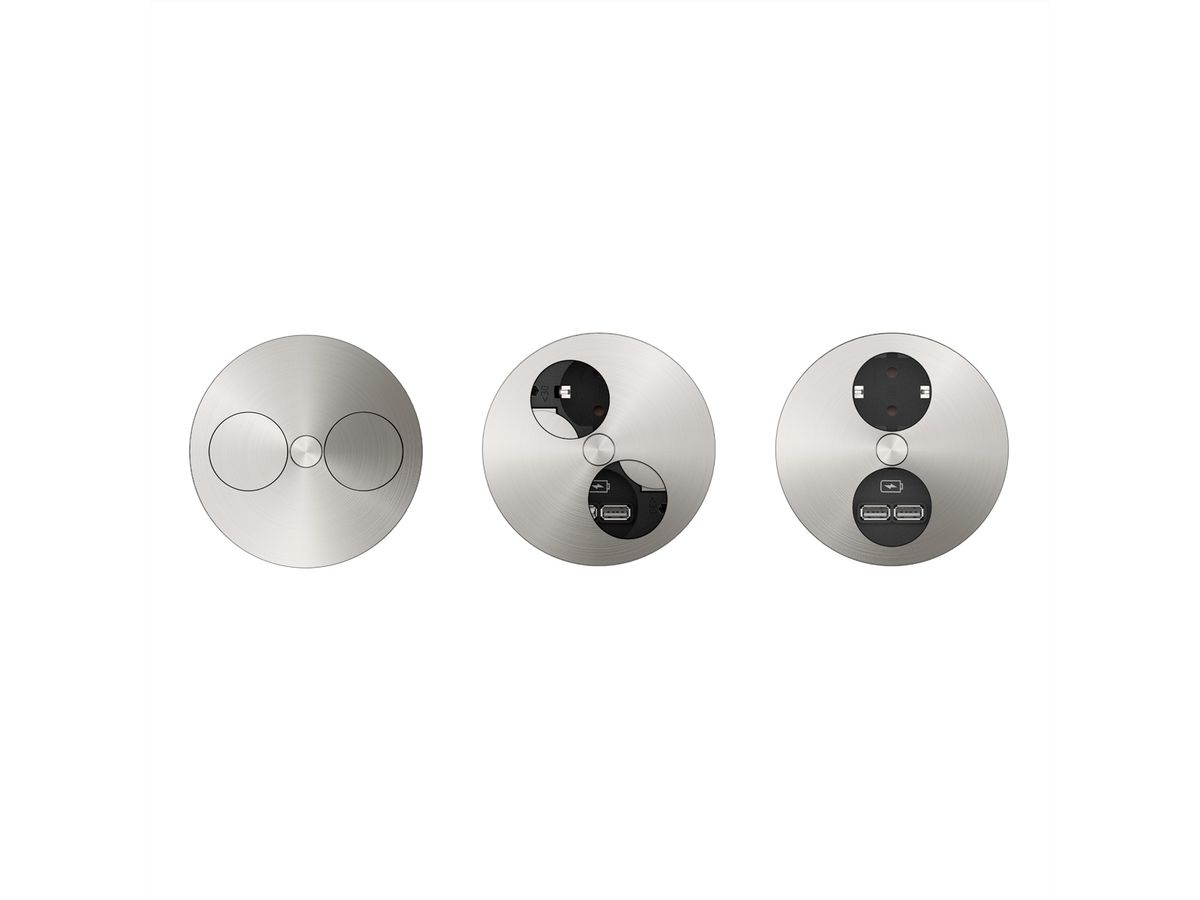 BACHMANN TWIST 1x contact de protection, Acier inoxydable, 2 m