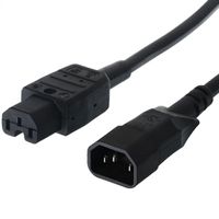 BACHMANN Câble d'alimentation C14 mâle - C15 femelle, noir, 3 m