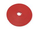 VALUE Bande auto-agrippante sur rouleau, 10mm, rouge, 25 m