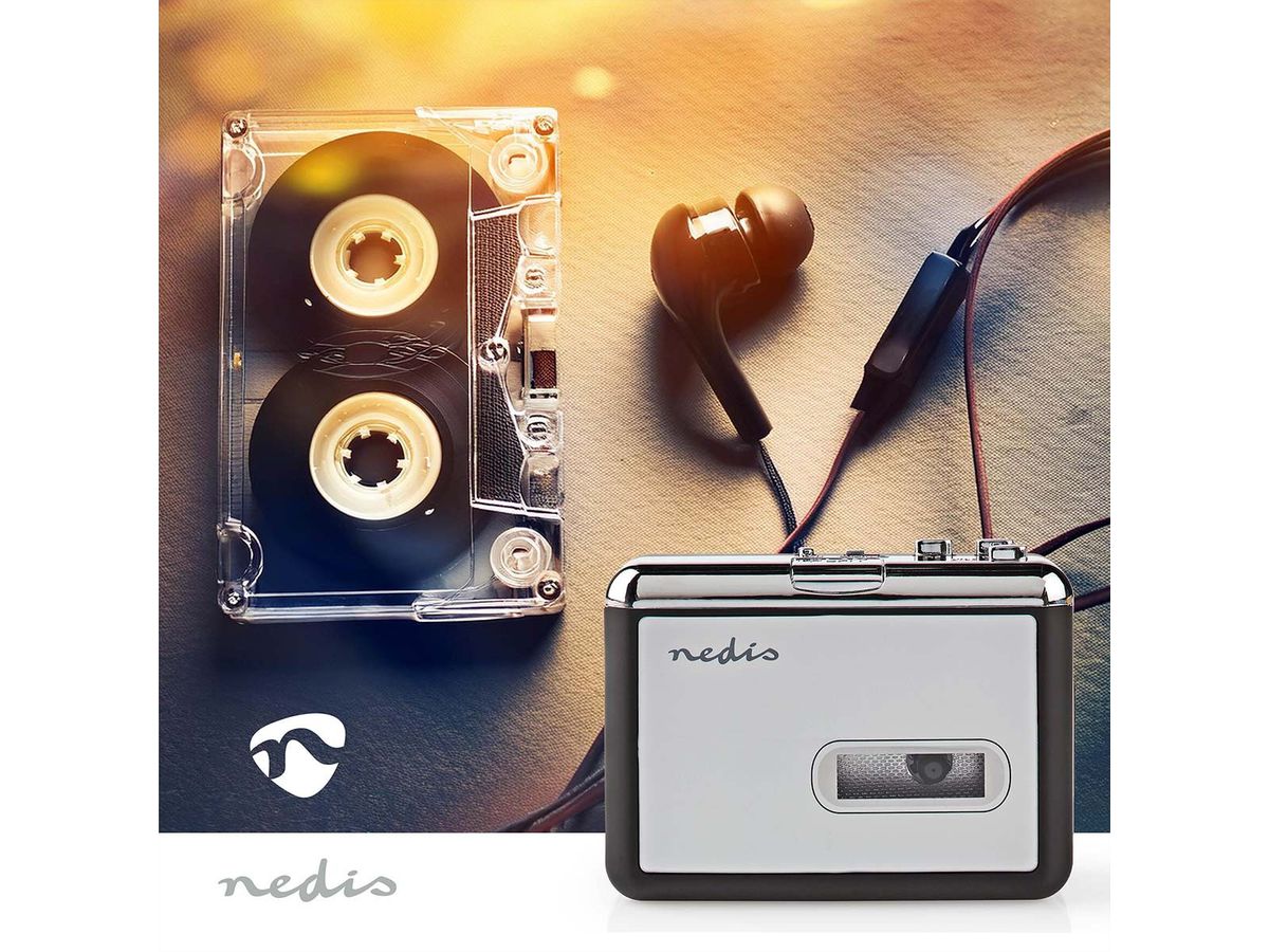 Nedis Cassetten Adapter 3.5 mm, Mini-USB
