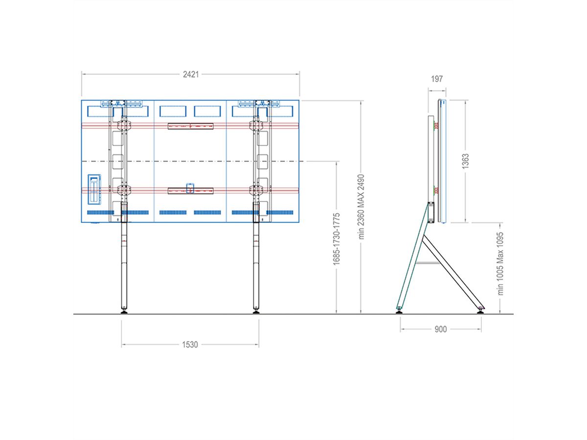 Hagor mobiles Liftsystem Samsung IWA146", freistehend, schwarz