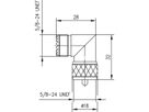 TELEGÄRTNER UHF-Winkelverbinder, Stecker / Buchse
