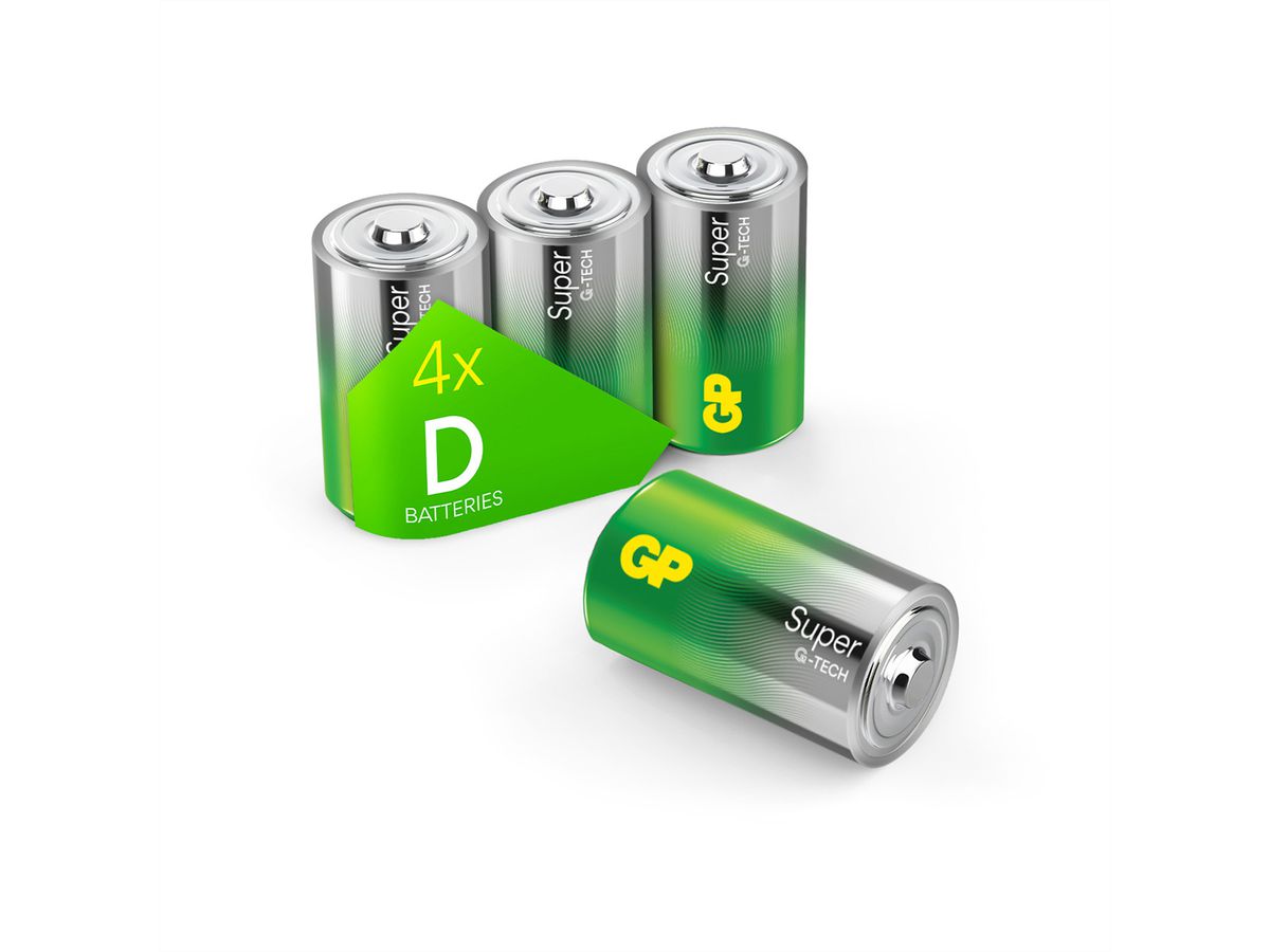 GP Batteries Super Alkaline D 4x