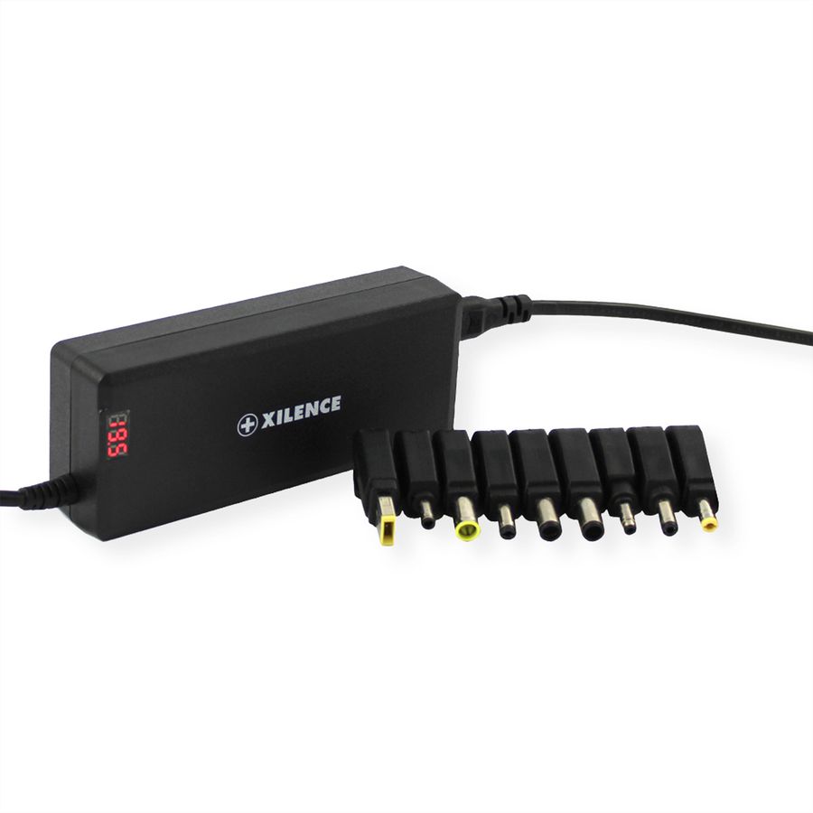 Xilence XM010 Universal Notebook Ladegerät, 9 Adapter, LED Anzeige, 90W
