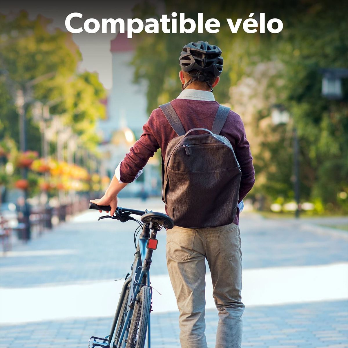 Dispositif de localisation T’nB pour vélos et scooters, Noir/Rouge