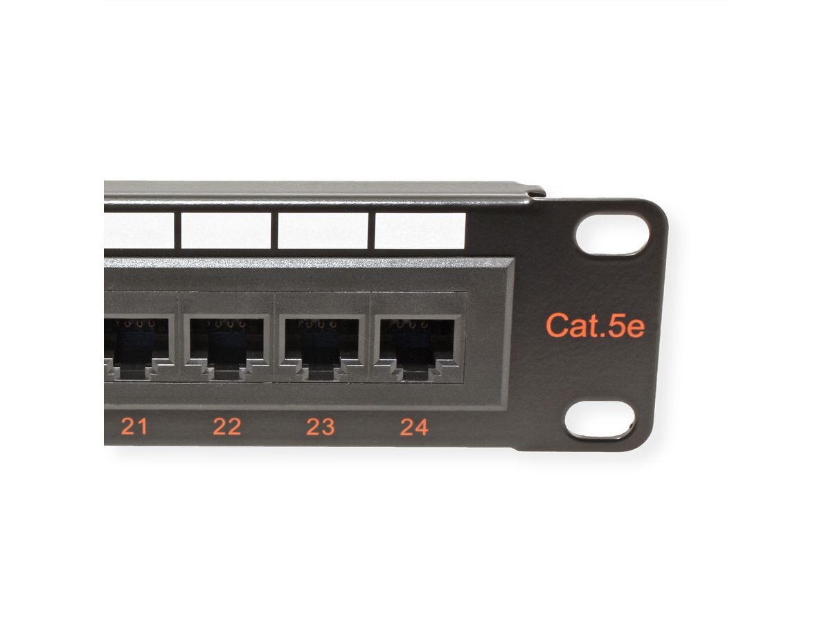 ROLINE Panneau de brassage 19" Cat.5e (Classe D) UTP, 24 ports, noir