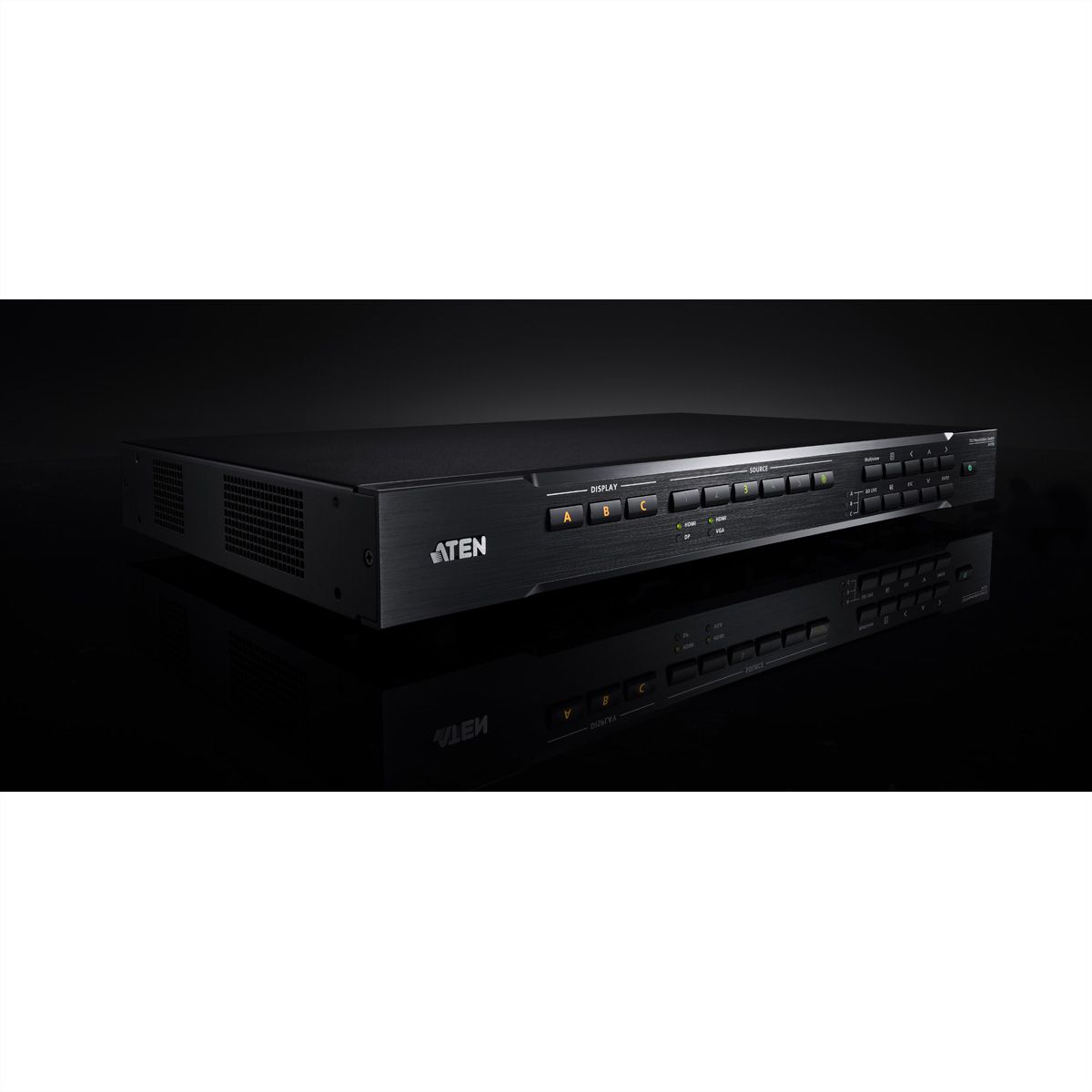 ATEN VP2730 7 x 3 Seamless Präsentation Matrix Switch mit Scaler, Streaming, Audio Mixer und HDBaseT