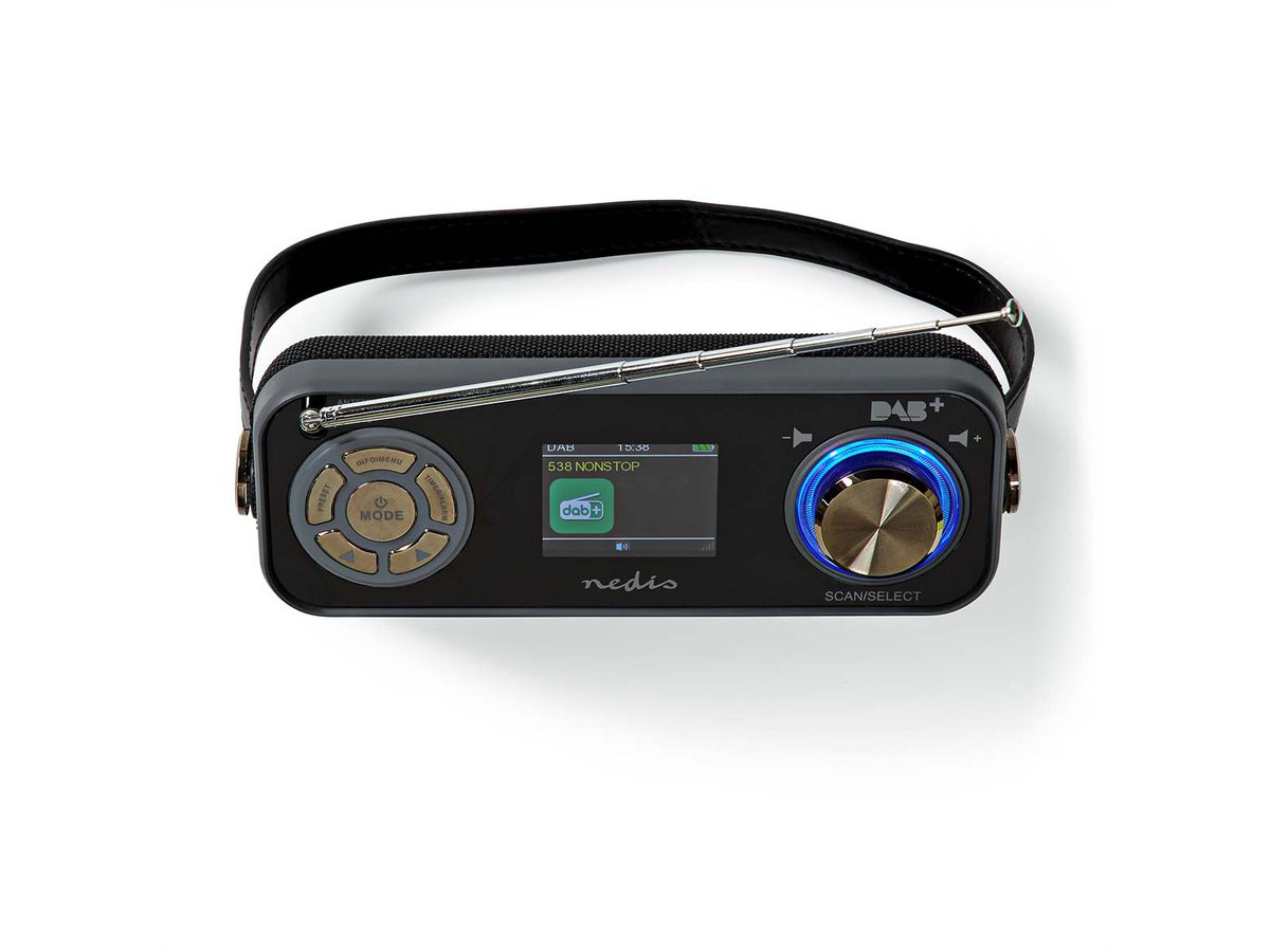 Nedis Notfallradio DAB FM , Tragbares Notfallradio fuer Notfaelle, Camping und Outdoor Anwendungen