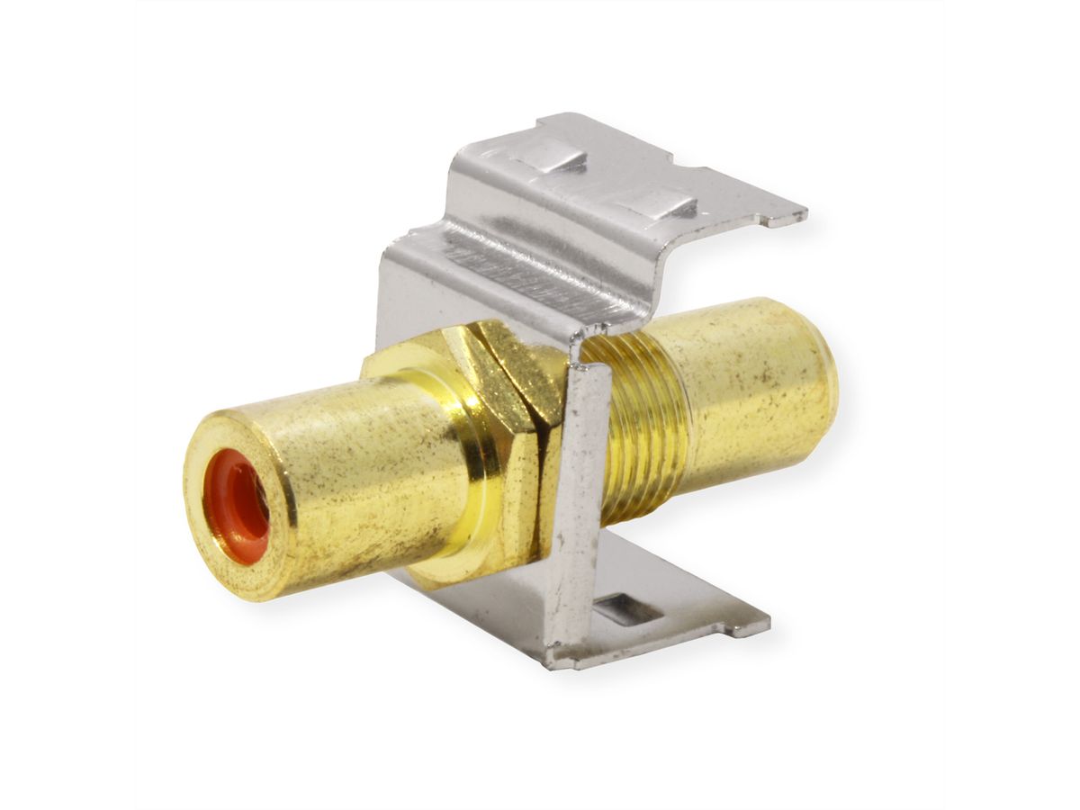 ROLINE Coupleur Keystone RCA, métallique, rouge