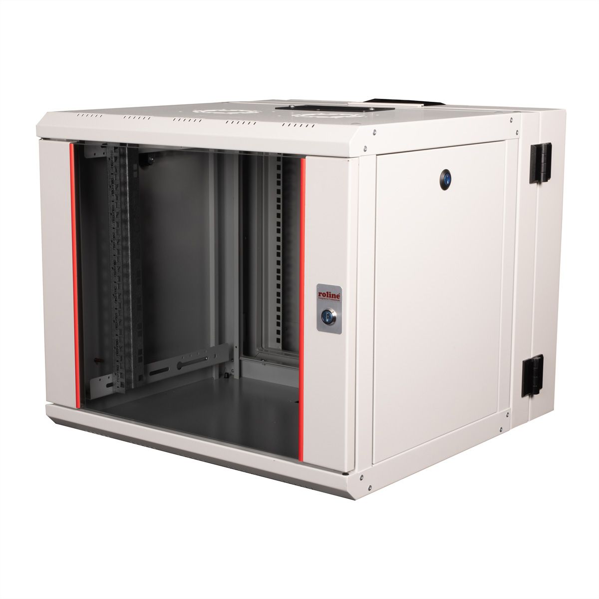 ROLINE 19-Zoll Wandgehäuse Pro 9 HE, 600x600 BxT zweiteilig schwenkbar grau