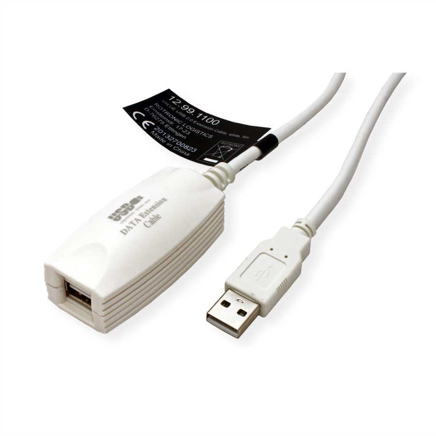 VALUE Prolongateur USB 2.0, blanc, 5 m