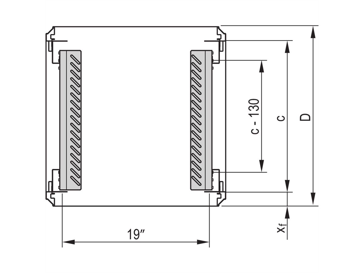 SCHROFF Gleitschiene 25 kg - GLEITSCHIENEN STD 800T 10STK