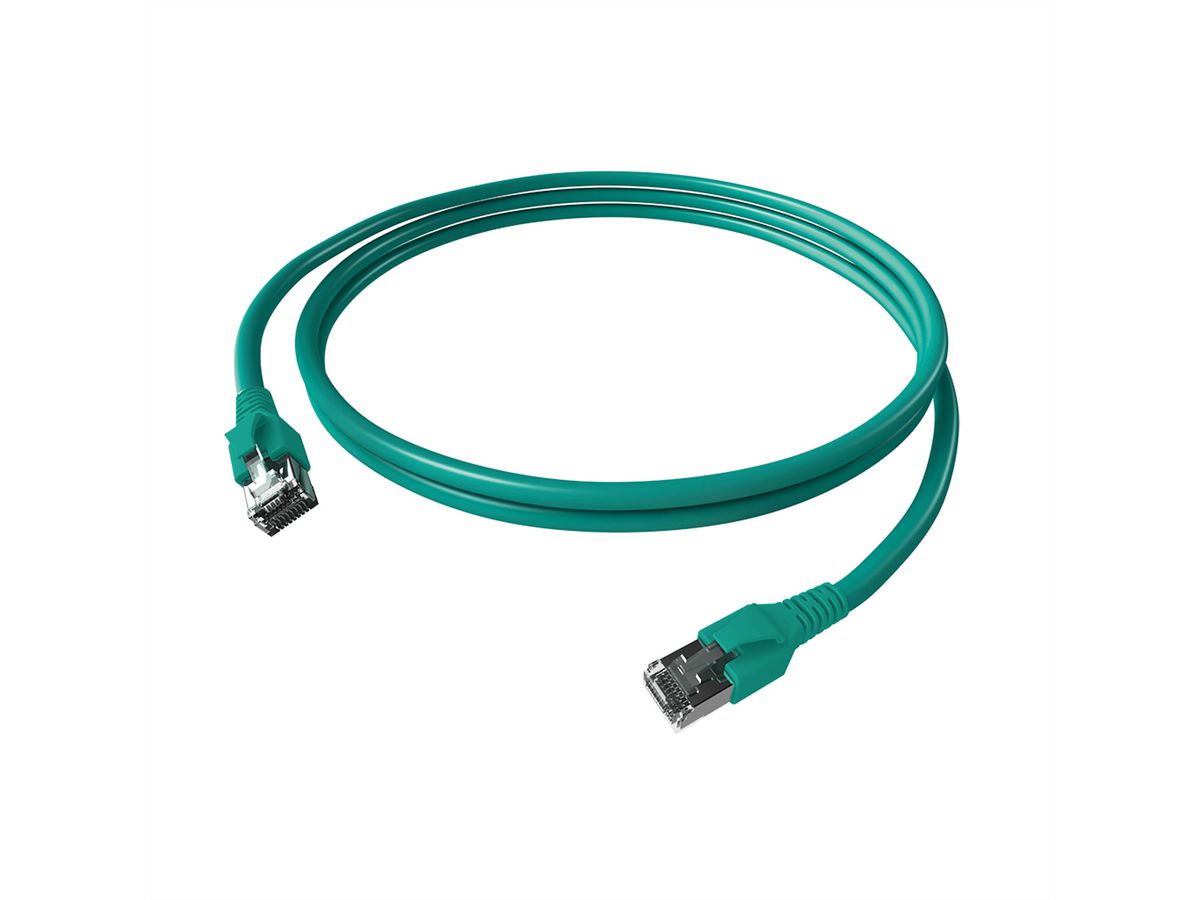EasyLan FlexBoot Patchkabel Cat.6A, S/FTP, türkis, 3 m