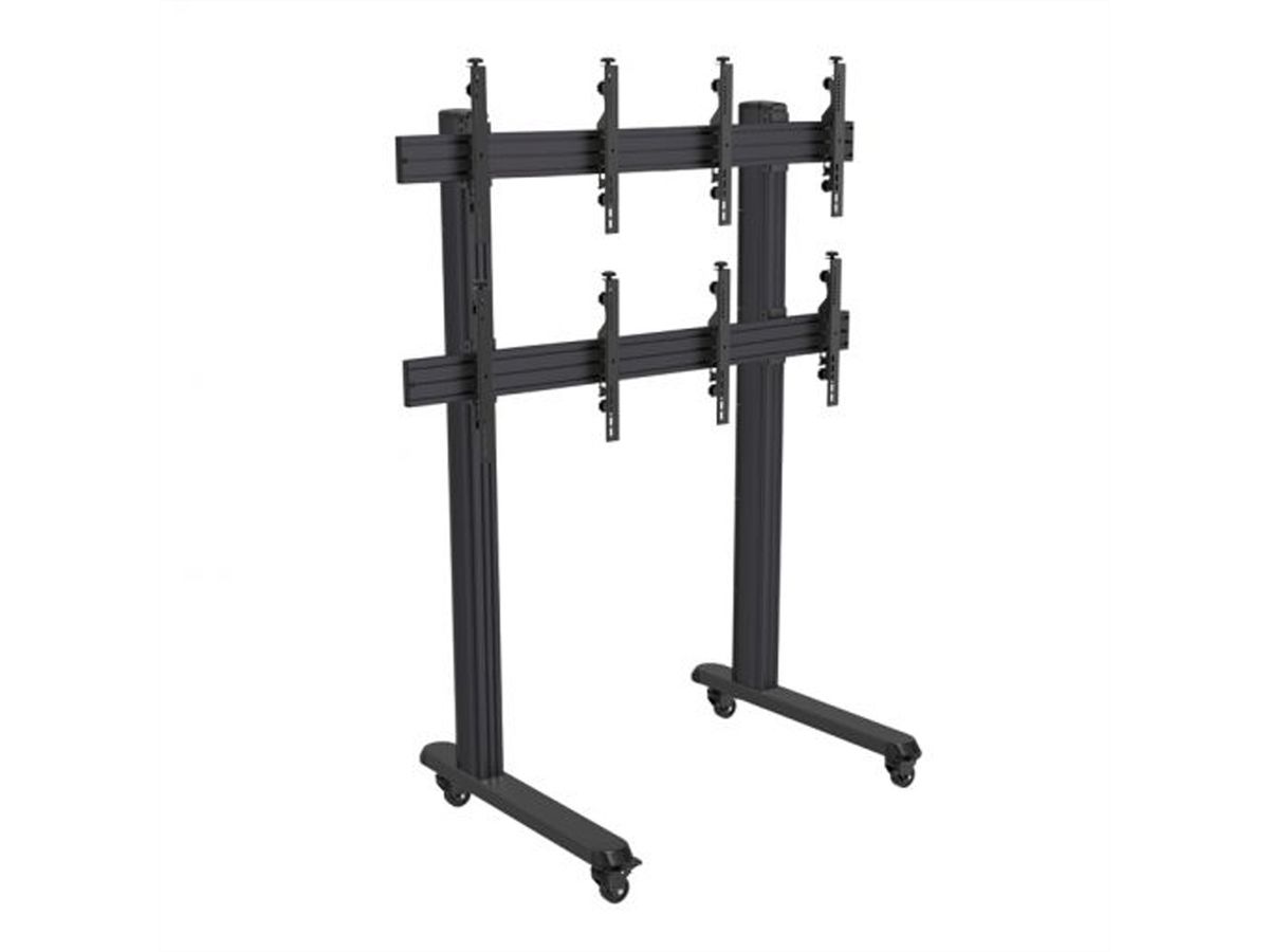 Hagor Wandhalterung HA-VWT 2 x 2 Portrait, Videowall-Trolley, schwarz