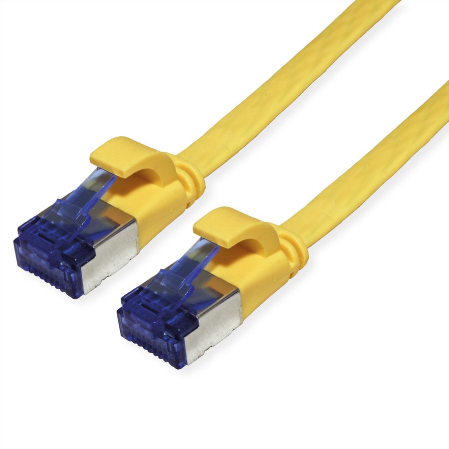 VALUE Patchkabel Cat.6A (Class EA) FTP, extra-flach, gelb, 1 m