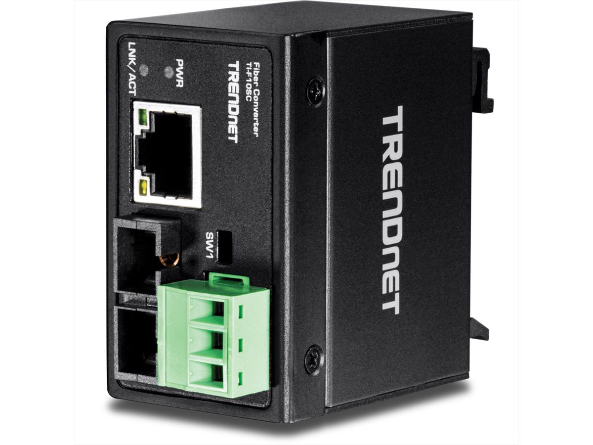 TRENDnet TI-F10SC Convertisseur fibre industriel SC 100Base-FX multimode (2 km)