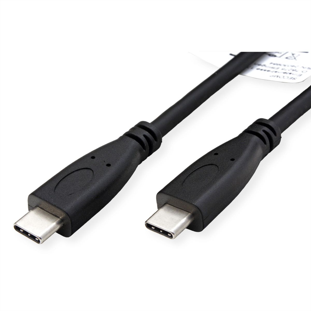 ROLINE RM Câble USB 3.2 Gen 2, C-C, M/M, 4K UHD-1, 10Gbit/s, Emark, 100W, noir, 1 m