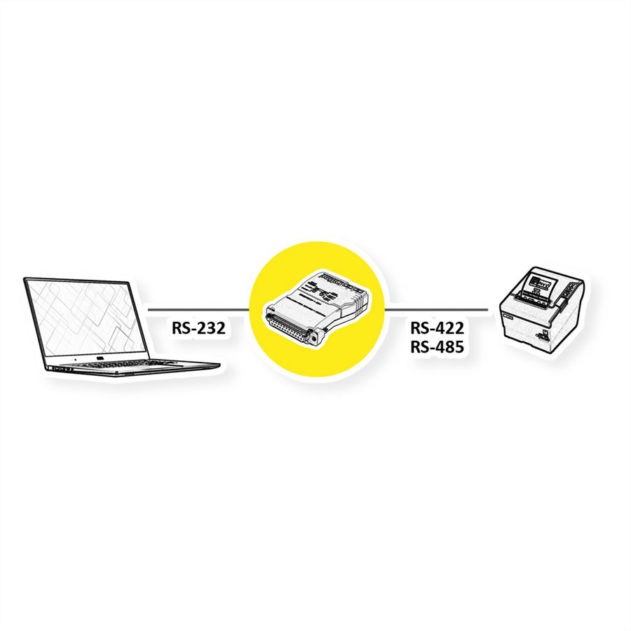 ROLINE Konverter RS232-RS485, ohne galvan. Trennung