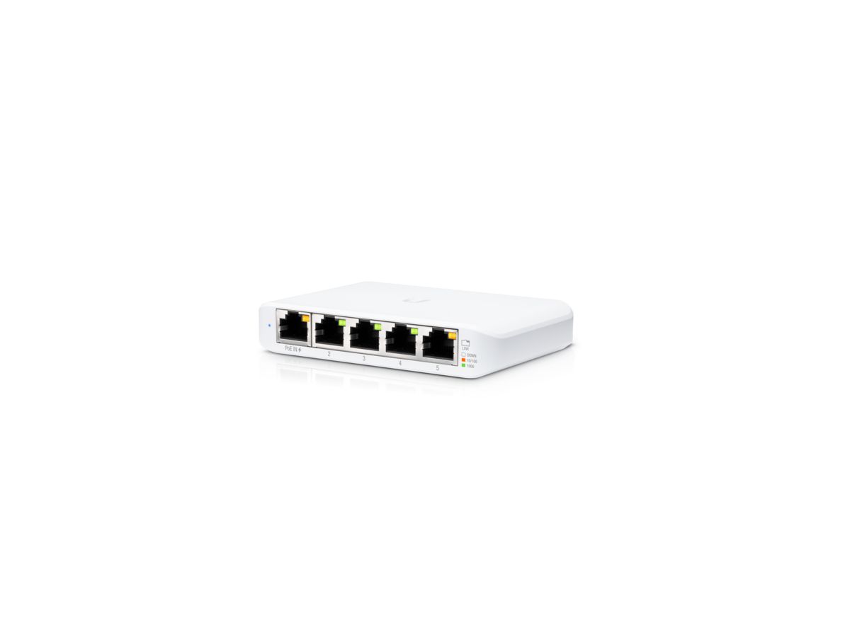 Ubiquiti UniFi USW Flex Mini Géré Gigabit Ethernet (10/100/1000) Connexion Ethernet, supportant l'alimentation via ce port (PoE) Blanc