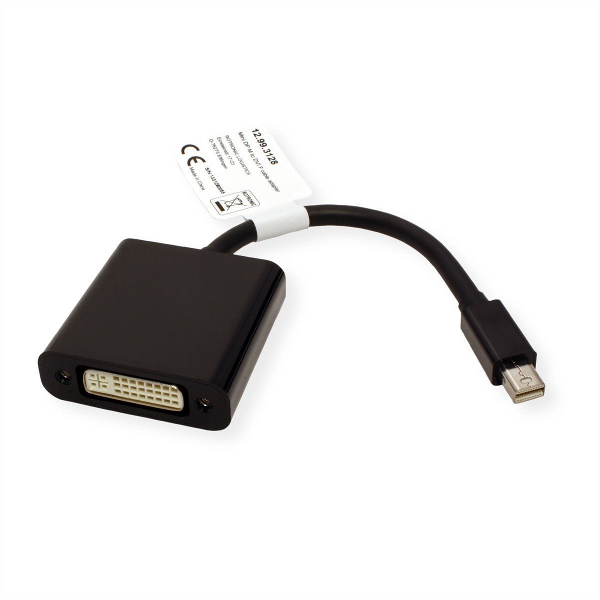 VALUE Mini DisplayPort-DVI Adapter, Mini DP ST - DVI BU