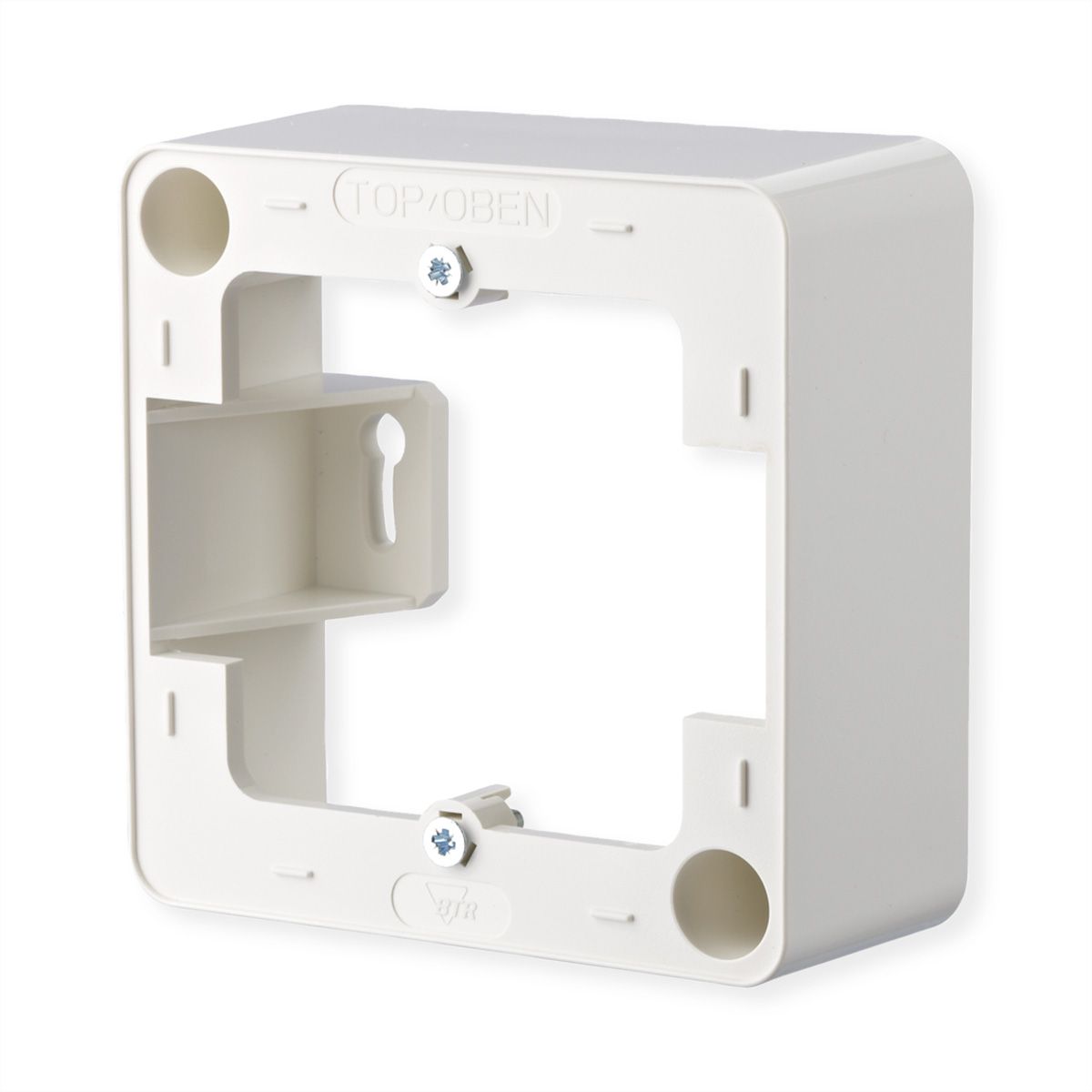 METZ CONNECT Aufputzrahmen 85 x 85 x 35 mm, 1fach, reinweiß